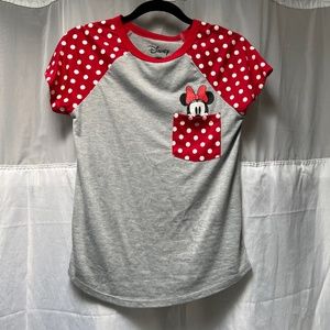 Disney Minnie polka dot top
